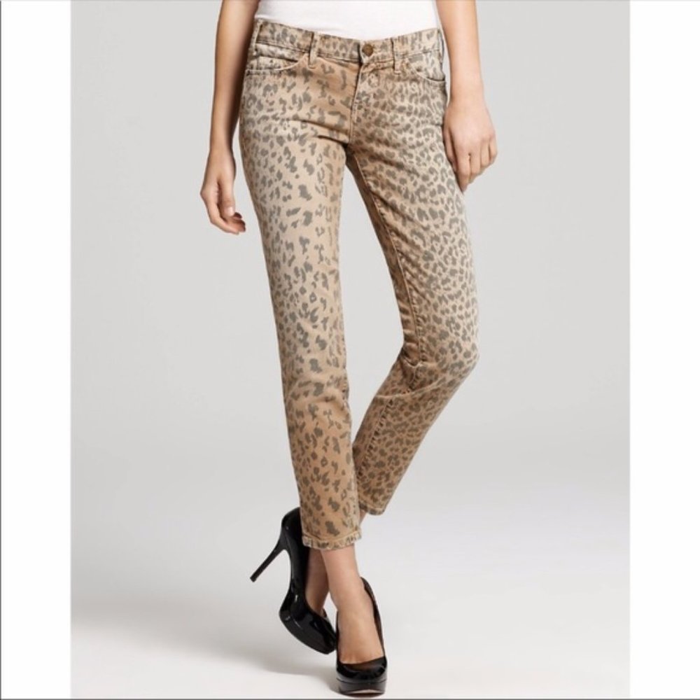 Current/Elliot Cheetah Print Skinny Jeans Size 29